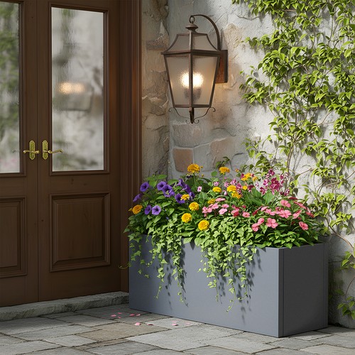 Zinc garden trough - planter, box