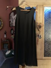 Picadilly Made In Canada Black Dress Lined With Sheer Cape Overlay Beautiful LBD