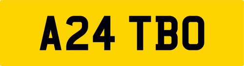 Turbo old number plate a24 - number,