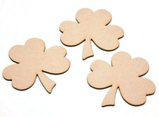 MDF Shamrock Craft Shape Irish Emblem Craft Clover Flower St Patrick's Day