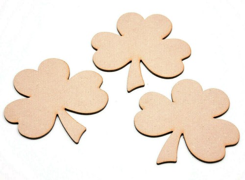 Mdf shamrock craft shape - mdf,