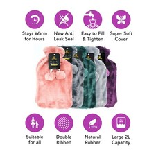 Hot Water Bottle With Cover 2 Litre