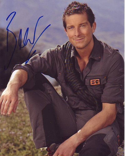 Bear grylls signed 8x10 - grylls,