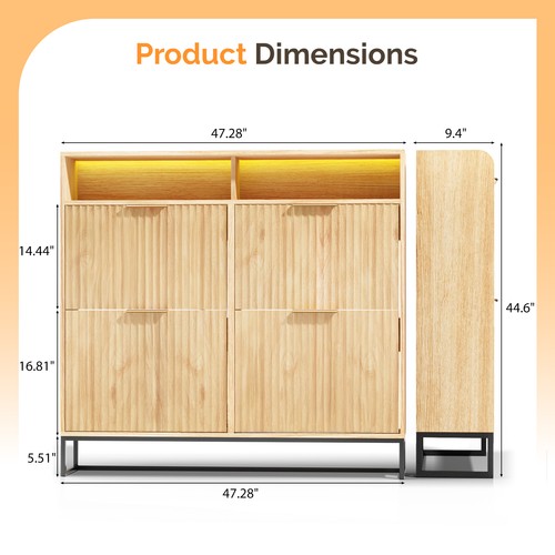 Bonnlo shoe cabinet with - cabinet, 4