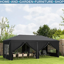 Large Pop Up Gazebo Outdoor Wedding Party Tent Sides 3 x 6m Heavy Duty Pavilion