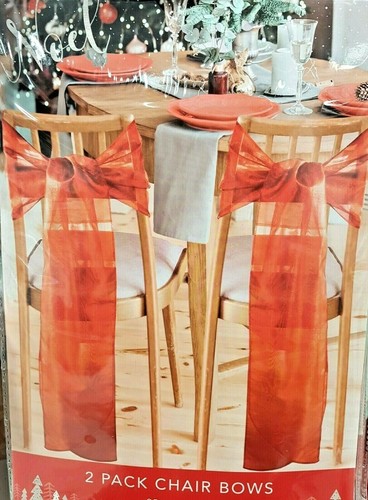 Organza red sash chair - x,