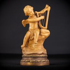 Angel Sculpture | French Terracotta Cherub Statue | Antique Putto Figure 11.4"_