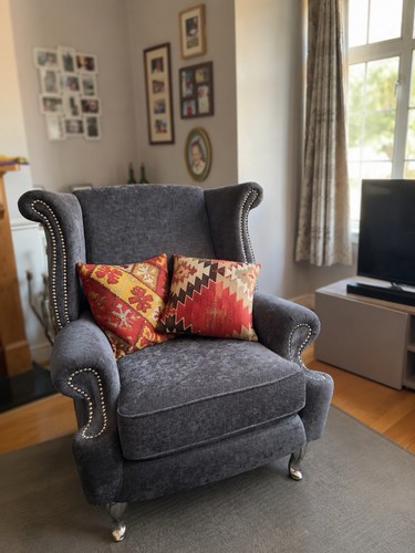 Grey wingback queen anne - grey,
