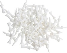 Bulk Buy White Plastic Graduated Castle Golf Tees 51mm Tee Height 32mm x 1000 BN