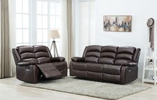 Leather Recliner Sofa - 2