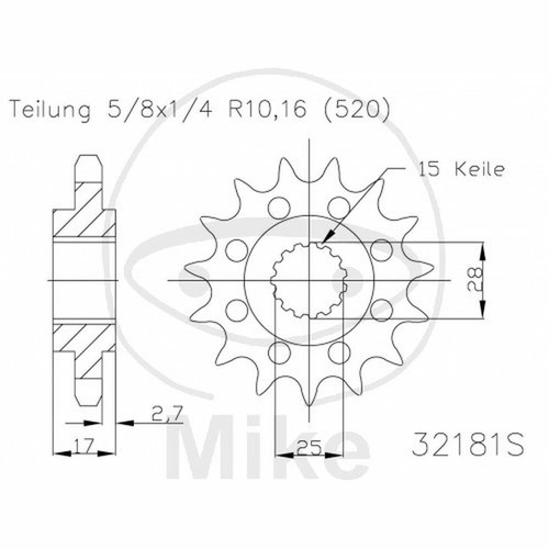 Racing sprocket z14 - sprocket, 520