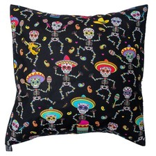 Day of the Dead Skeleton Cushion Cover Decor Scatter Case Gothic Drummer Sugar