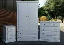 HANDMADE COTSWOLD GREY 3 PIECE BEDROOM SET NO FLAT PACKS NO SELF ASSEMBLY