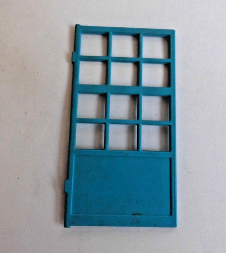 Playmobil blue door - blue, leaf