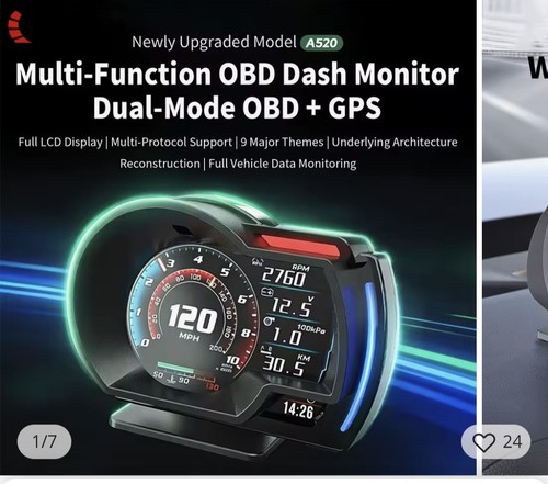Digital head display obd2 - obd2, +