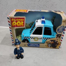 Postman Pat PC Selby Figure and Police Car Toy Set.  Very good condition, boxed