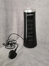 Table fan Black Mini Table Oscillating Tower Fan-with 2 Speeds 15Watt