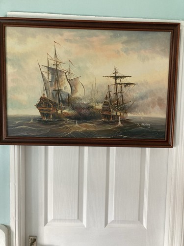 Harvey large oil painting on - j,
