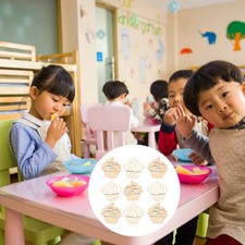  100 Pcs Cartoon Wooden Cake Slices Dummies Child Shape DIY Handmade Pendant