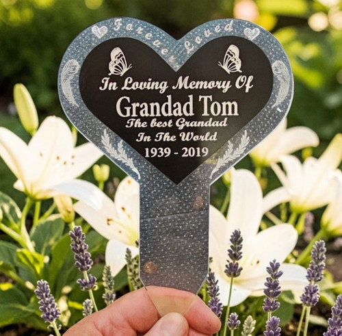 Memorial grave marker heart - memorial,