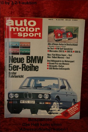 Ams auto motor sport 81 - sport, 12/81