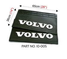 Volvo truck lorry PAIR RUBBER MUD FLAPS MUDFLAPS 650x360 EMBOSSED LOGO