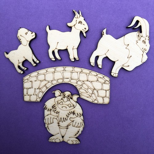 Billy goat gruff wood shapes - gruff,
