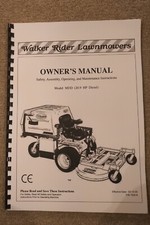Walker MDD Diesel Mower Operator Owners Safety Maintenance Manual Book (ref339)