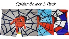 3,6 Pack Boys Spiderman Boxers Kids Pants Underwear Brief Shorts Age 3-13 Years