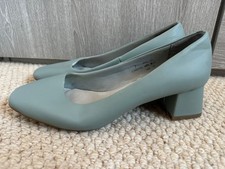 Mint green M&S block heel