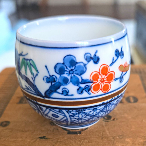 Japanese porcelain sake cup - porcelain,