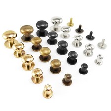 Sam Brown Button Screw Studs Round Head Browne Monk rivets 5 8 9 10 13 mm
