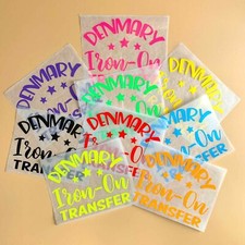 Personalised T-Shirt Transfer Iron-On Heat Fabric Vinyl Custom Name Numbers Text