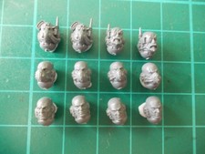 Horus Hersey - 12 Space marine Legion bare heads - 30k / 40k bits
