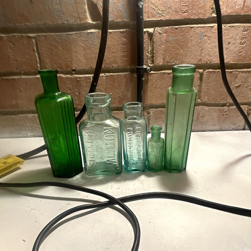 Lot vintage green aqua - &,