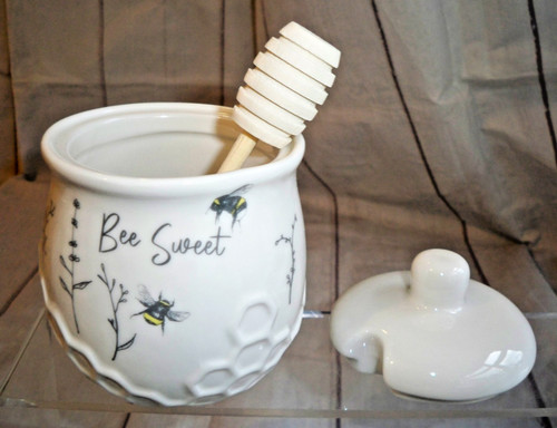 Ceramic honey pot - honey, with
