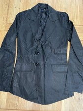 Levi’s RARE Ladies Grey Black Silky Smart Blue Star Blazer Jacket Size Small