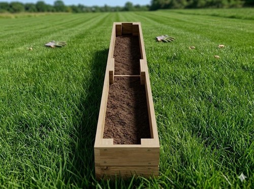 Set rustic wooden garden - set,