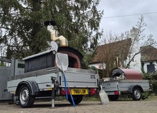 Wood fired pizza oven trailer - pizza,