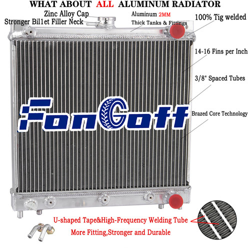 Row aluminium radiator - row, for
