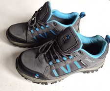 Gelert Horizon Low Waterproof Walking Shoes Size 6 Little Wear To Sole Grey Blue