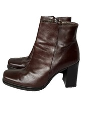 Carvela Women's Brown Leather High Heeled Square Toe Boots UK 6 / EU 39
