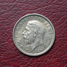 George V 1929 silver sixpence