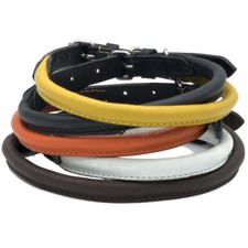 ROLLED LEATHER DOG COLLAR
