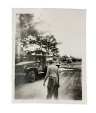 WW2 Era Photo U.S. GIs In Military Truck