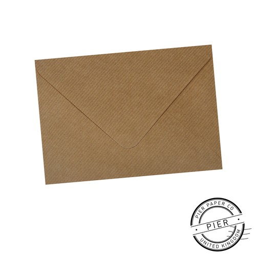 Mini brown ribbed - ribbed, kraft