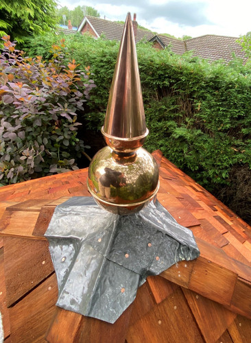 Copper roof finial various - finial, in