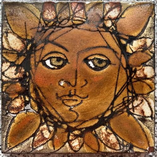 Chelsea pottery sun face - chelsea, "sun