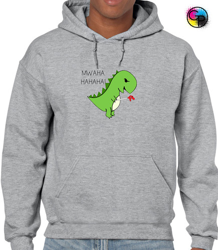 Mwahaha rex grabber hoody - t-rex,