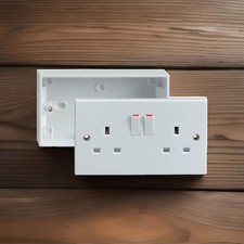Double Socket and Back Box 2